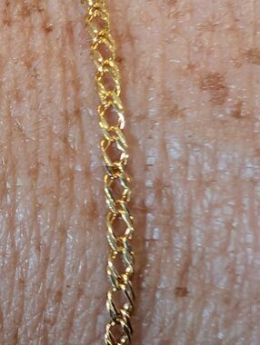 10k Gold Rombo Link Bracelet 7.5-in - NEW